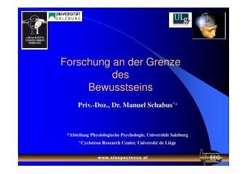 Forschung an der Grenze des Bewusstseins