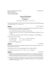 Übungsblatt 1 - Theorie komplexer Systeme - Goethe-Universität