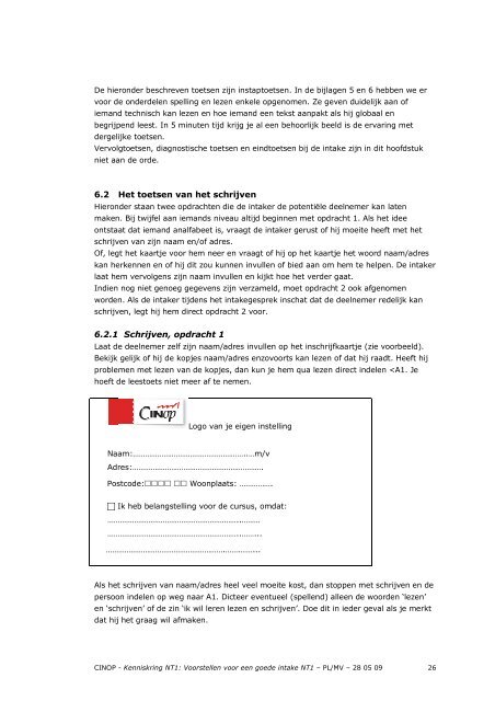 Intake NT1 - website Basisvaardigheden