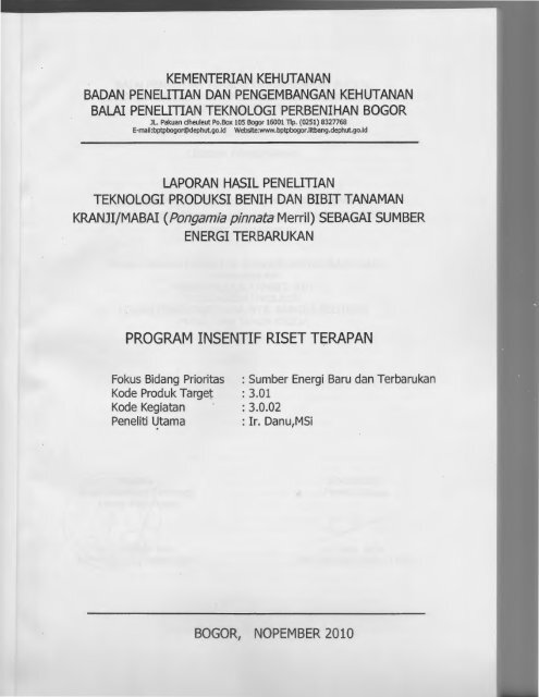 PROGRAM INSENTIF RISET TERAPAN - KM Ristek