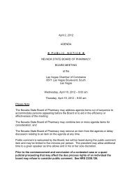 April 18-19, 2012 - Nevada State Board of Pharmacy