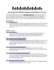 Age-Expected Child Development from Birth to 5 Years - Mass.Gov