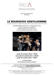 LE BOURGEOIS GENTILHOMME - Maison de la Culture d'Amiens
