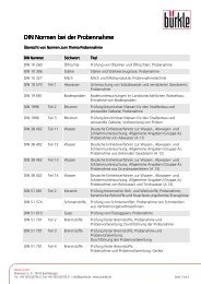 DIN Normen bei der Probennahme - BÃ¼rkle GmbH