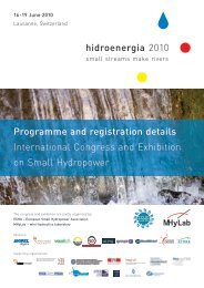 Programme and registration details - Hidroenergia 2010