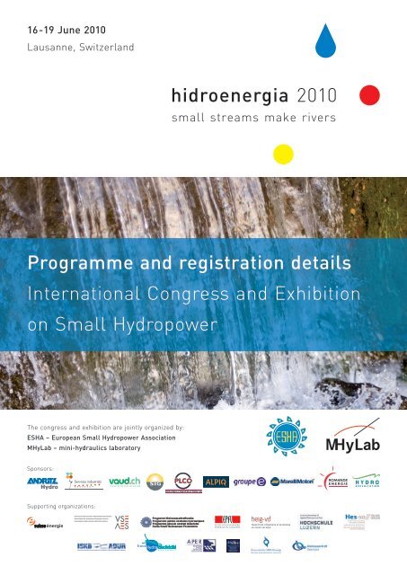 Programme and registration details - Hidroenergia 2010