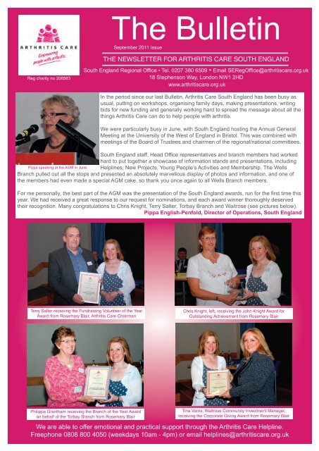 Download Bulletin September 2011 - Arthritis Care