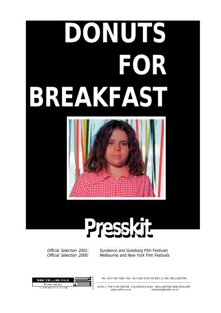 Donuts for Breakfast Press Kit - New Zealand Film Commission