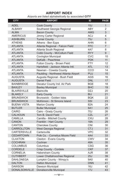 Georgia Airport Directory 2011-2012