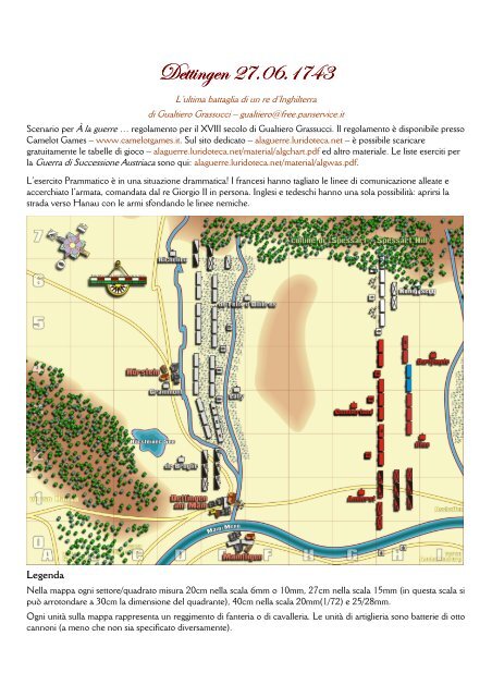 scenario della battaglia di Dettingen - A la guerre - Lu(ri)doteca