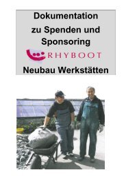 Spendendokumentation. - Verein RHYBOOT