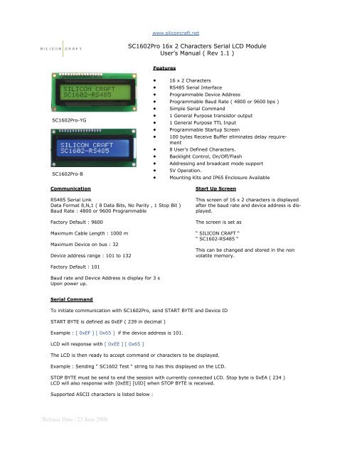 lcd display commands factory