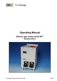 Operating Manual Electric gas cooler series EC