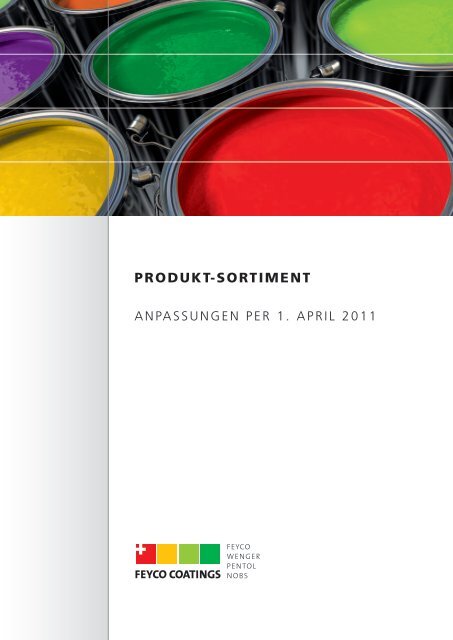 Produkt-Sortiment Anpassungen APR 2011 - bei FEYCO