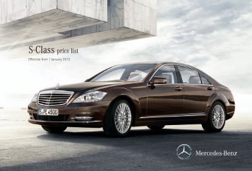 Download the S-Class price list - Mercedes-Benz UK