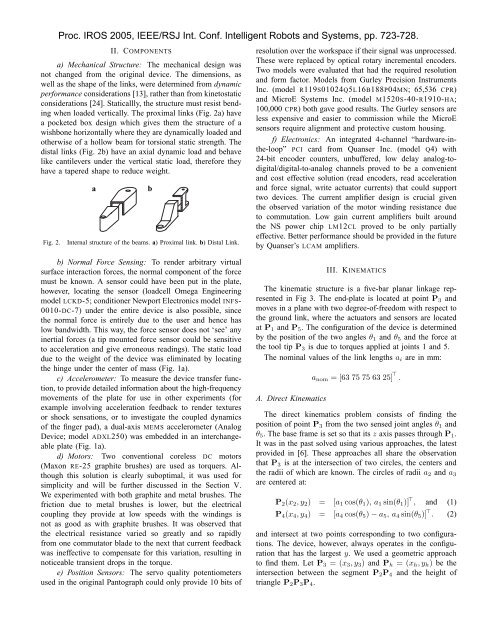 The Pantograph Mk-II: A Haptic Instrument - CIM - McGill University