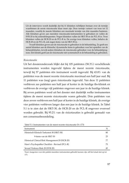 TBS-behandeling geprofileerd; een gestructureerde ... - WODC