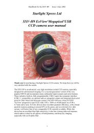 Starlight Xpress Ltd SXV-H9 ExView'Megapixel'USB CCD ... - Opticstar