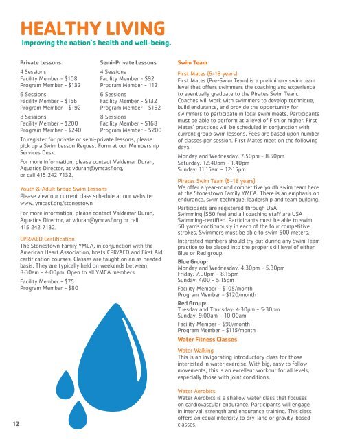 2013 Summer/Fall Program Guide - YMCA of San Francisco