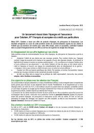 Un lancement rÃ©ussi dans l'Ã©pargne et l'assurance pour Cetelem, N ...