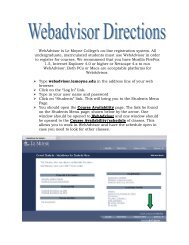 WebAdvisor Instructions - Le Moyne College