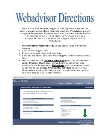 What is a Chapman WebAdvisor?