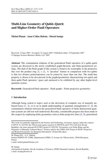 Multi-Line Geometry of Qubit–Qutrit and Higher-Order Pauli Operators