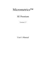 Micrometrics SE Premium User Manual (PDF) - Opticstar