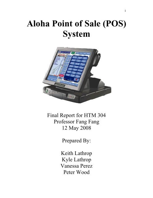 Aloha pos sale system