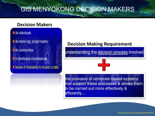 Implementation Of GIS MyGDI - Malaysia Geoportal