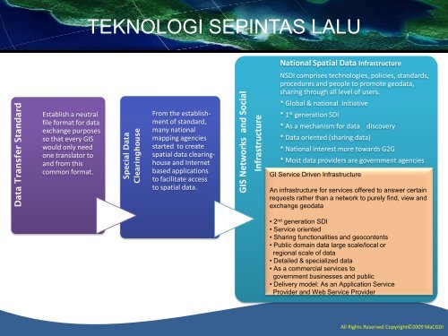 Implementation Of GIS MyGDI - Malaysia Geoportal