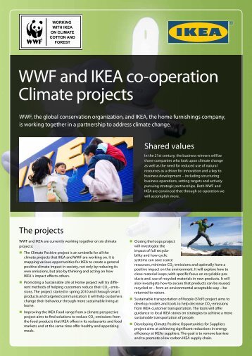WWF and IKEA co-operation Climate projects - Global Hand