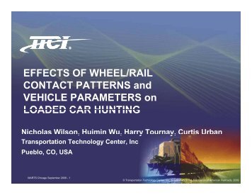 EFFECTS OF WHEEL/RAIL CONTACT PATTERNS ... - Marts-rail.org
