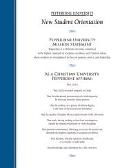 New Student Orientation - Pepperdine University