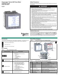 PowerLogicâ„¢ Series 800 Power Meter Installation Guide