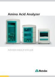 Amino Acid Analyzer - Metrohm