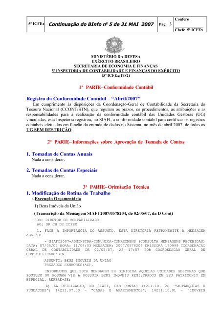BInfo - 05 - 5Âª ICFEx - ExÃ©rcito Brasileiro