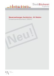 Neuer werbungen Sachbücher, AV-Medien - Neue Stadtbücherei ...