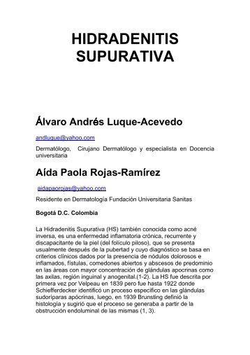 162 Hidradenitis Supurativa - Antonio RondÃ³n Lugo