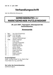 3. Sitzung (35 KB) - .PDF - Marktgemeinde Putzleinsdorf