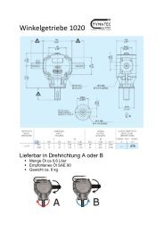 Winkelgetriebe 1020 Lieferbar in Drehrichtung A ... - Hymatec GmbH