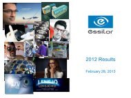 2012 Results - Essilor
