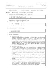 CORRECTION TD 2 : Représentation d'un nombre entier relatif - LIFL