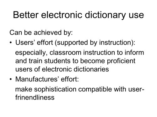 English Dictionaries and Databases in Japan - Observatoire de ...