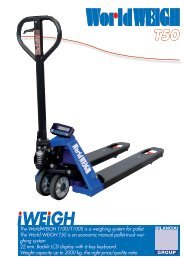 The WorldWEIGH T100/T100S is a weighing ... - Coop Bilanciai