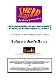 Software User's Guide - Lucid Research