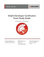 Delphi Developer Certification Exam Study Guide - Embarcadero