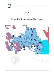 DB-GEO Banca dati stratigrafica della Toscana - SIRA - Arpat
