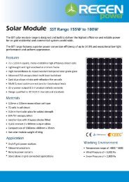 Solar Module SST Range 155\ll/ to mow - Regen Power