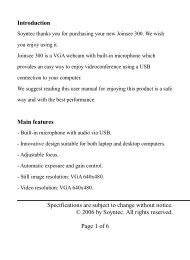 Specifications are subject to change without notice ... - Soyntec